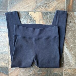 Aerie Offline High Waisted 7/8 Ribbed Legging Size XL Navy Blue
